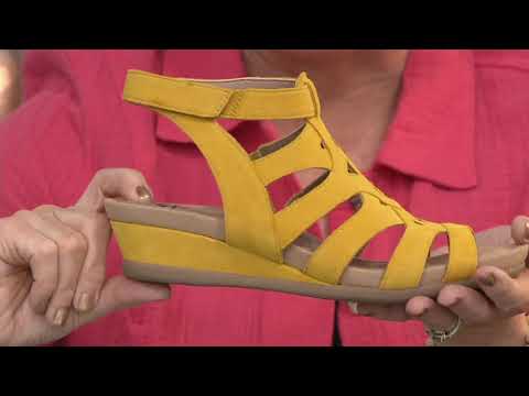 Earth Leather Wedge Sandals - Pisa Chatham on QVC