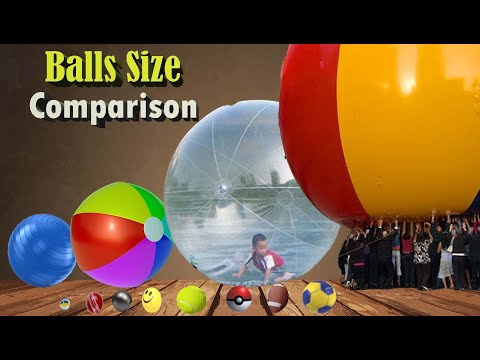 Balls Size Comparison| Small to Big Balls | Which is smallest and biggest Ball?