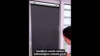 Pencere Camı Vantuzlu Perde. Basit Ve Kolay Kullanim