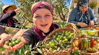 UKRAYNALI GELİN TÜRK KÖYÜNDE | ZEYTİN HASADI VE KIŞLIK HAZIRLIKLAR | 4K