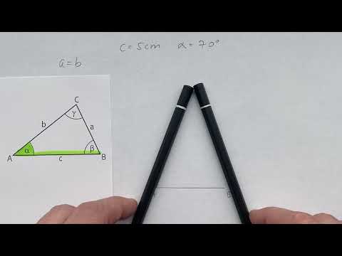 Ein gleichschenkliges Dreieck zeichnen mit den Basiswinkeln