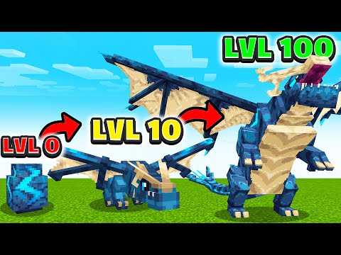 Evoluindo um DRAGÃO ATÉ FICAR GIGANTE no Minecraft