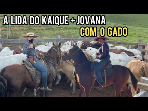 KAIQUE E JOVANA CUIDANDO DO GADO
