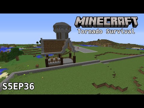 EPIC Minecraft Tornado Survival with Rail Station!