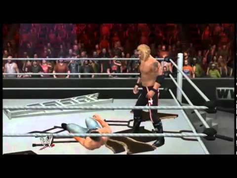 WWE EDGE SPEARS JOHN CENA OFF LADDER THROUGH TABLES