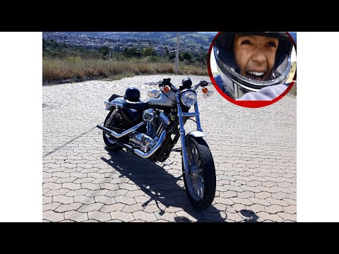 MINHA REAÇÃO ANDANDO NA HARLEY DAVIDSON 883!!!!!   *muito forte*