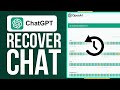 How To Recover Deleted ChatGPT Chat 2024 Easy Steps