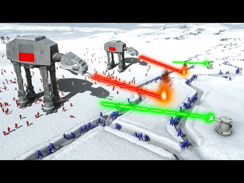 Fighting OVERPOWERED AT-AT Walkers In The Star Wars HOTH INVASION