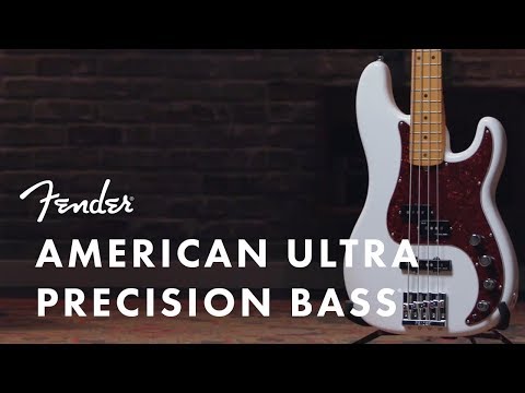 Fender American Ultra Precision Bass - Arctic Pearl / Maple image 7