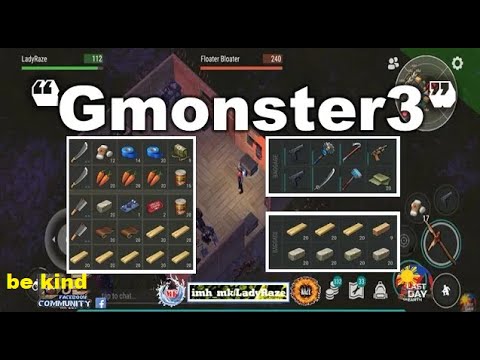 "Gmonster3" using small box to block | 3 GUNS | no c4 needed - Last Day On Earth: Survival