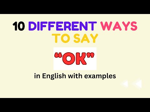 Different ways to say "OK" in English with examples | #synonyms