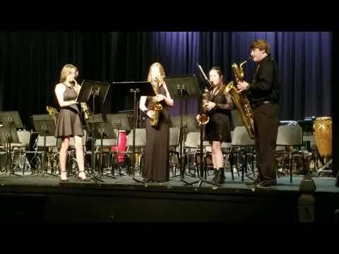 Anna's sax quartet Spring concert 2022