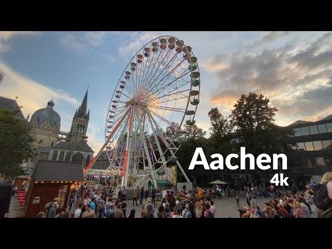 Walking tour of Aachen - September 2021 - Germany 4K (60fps)