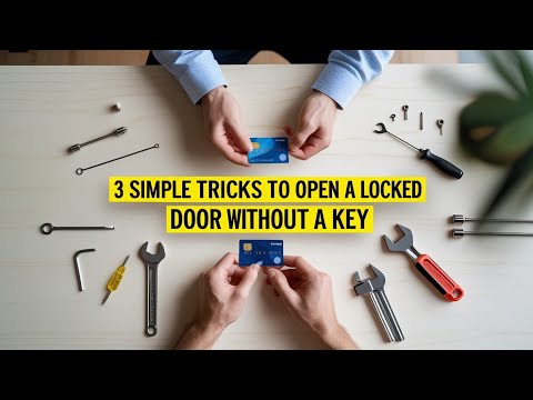 3 Simple Tricks to Open a Locked Door Without a Key! #DoorTricks