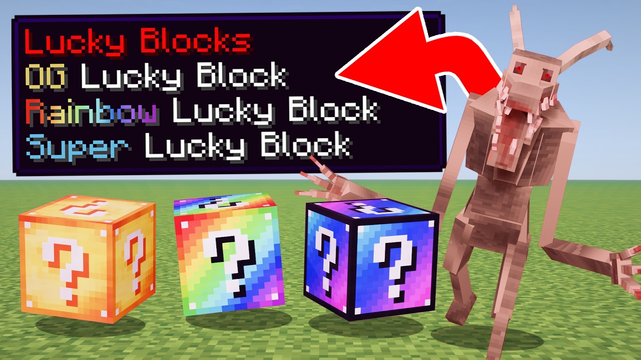 Minecraft, But Horror Mods Drop LUCKY BLOCKS