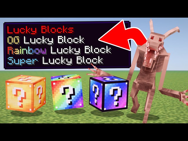 Minecraft, But Horror Mods Drop LUCKY BLOCKS