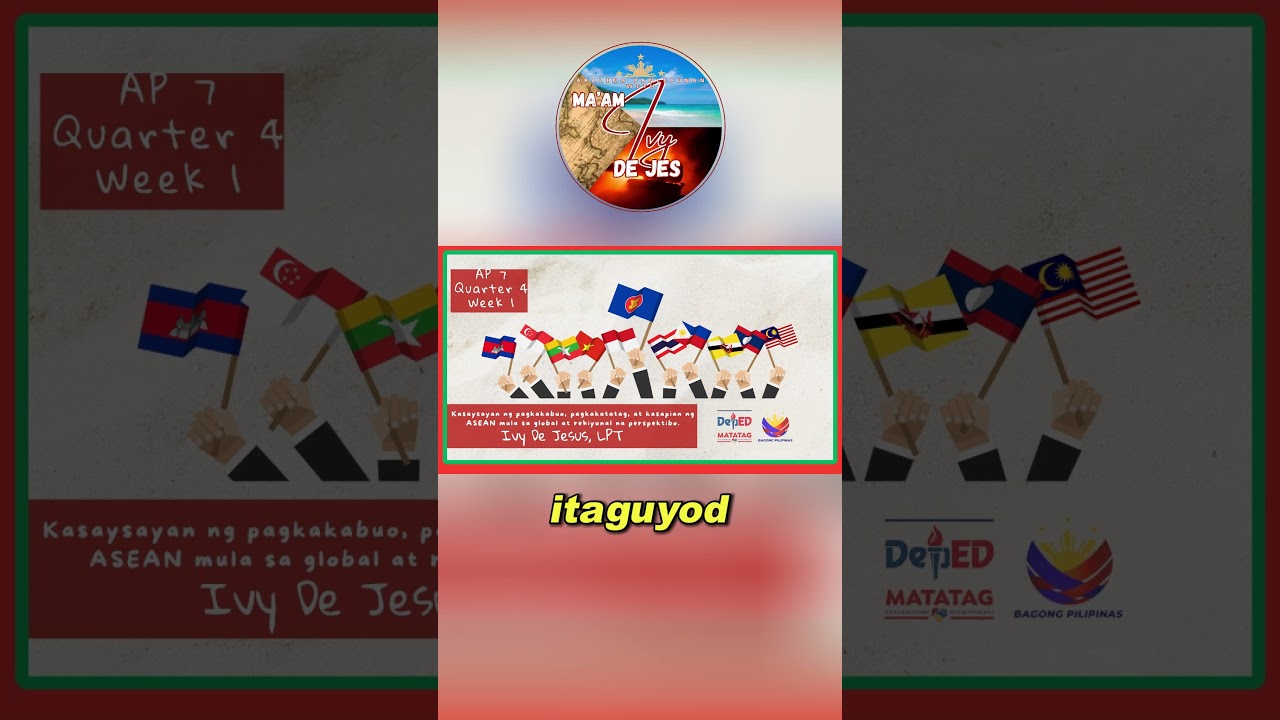 AP7 Q4 W1 - Kasaysayan ng pagkakabuo, ng ASEAN - Matatag Curriculum #educationalcontent #edukasyon