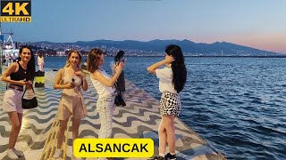 Alsancak Coastal Walk, the Heart of Izmir |4K UHD| Real Street Atmosphere
