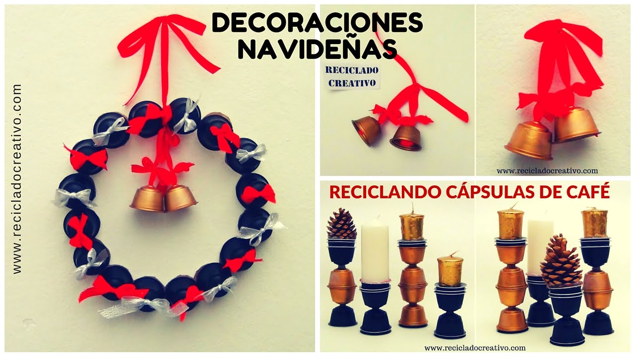 Recopilación: ideas decorativas para Navidad con cápsulas de café recicladas - Christmas deco coffee