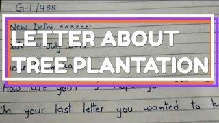 Letter to your friend, telling him about tree plantation. Let's Learn English and Paragraphs.