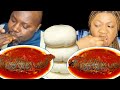 Asmr mukbang fish pepper and fufu speed eating challenge| African food eating sound.