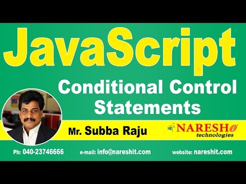 Javascript Conditional Control Statements Javascript Tutorial Mr Subba Raju