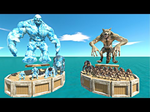 Werewolf Evolution Coliseum Challenge | Ice Mutant Golem + Ice Troll Team vs Werewolf  Team - ARBS