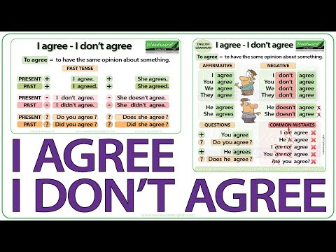 I Agree I Don T Agree English Grammar Lesson Youtuberandom