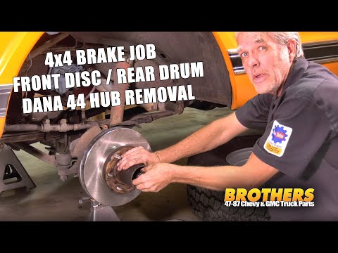 Chevy & GMC Truck 4x4 Disc and Drum Brake Maintenance Pads/Shoes Discs/Drums Replacement Dana 44
