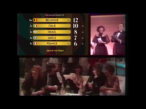 Eurovision 1978: The ghost of Contests yet to come | Song super cut and animated scoreboard