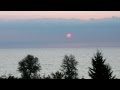 Red Sun Rising Over Mackinac Island 