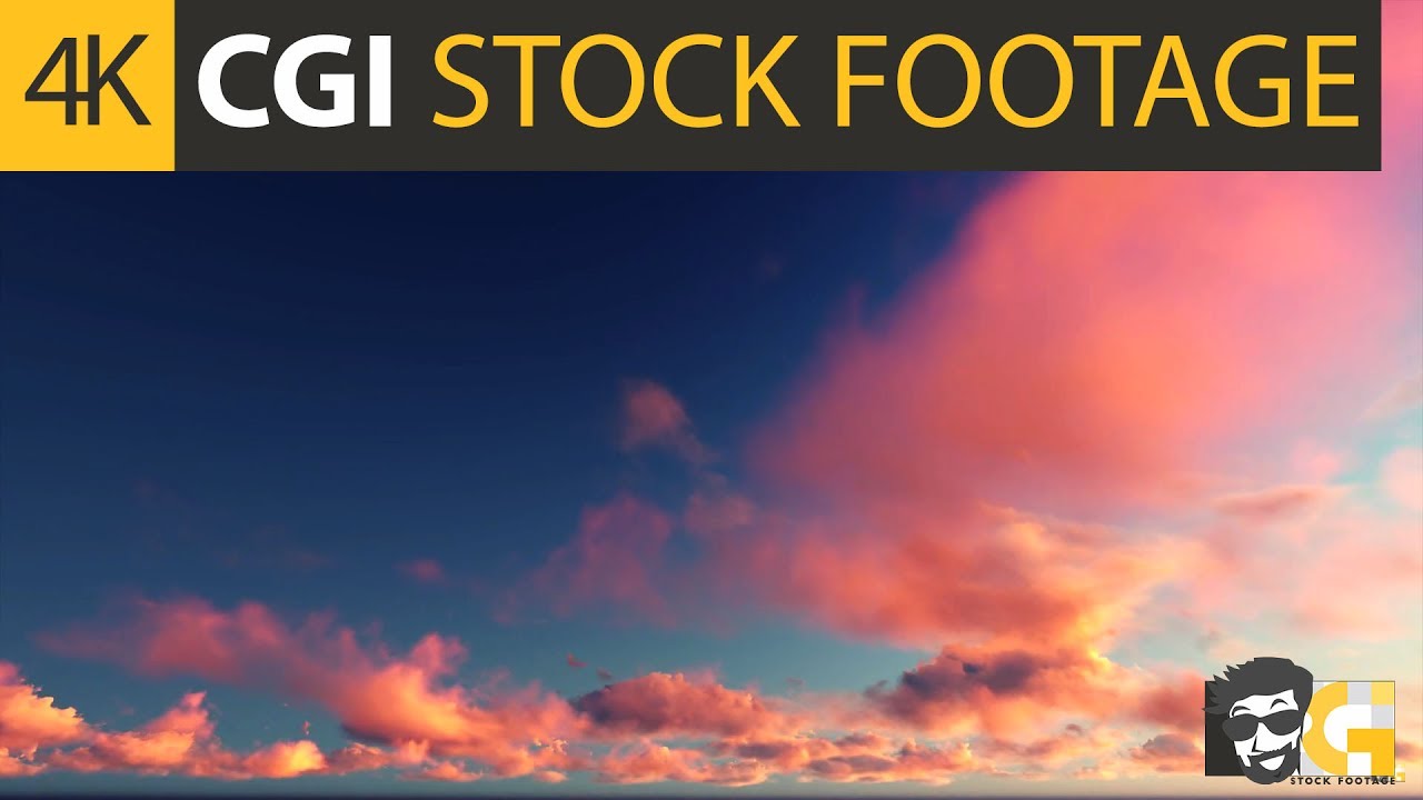 ( CGI 4k Stock Footage ) Dusk Sunset Clouds 2 - Time Lapse Seamless Loop