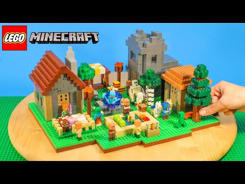 I BUILT a LEGO Minecraft Village…
