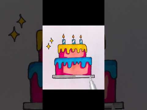 Cake drawing #shorts #drawing #youtubeshorts #cake #cute #art
