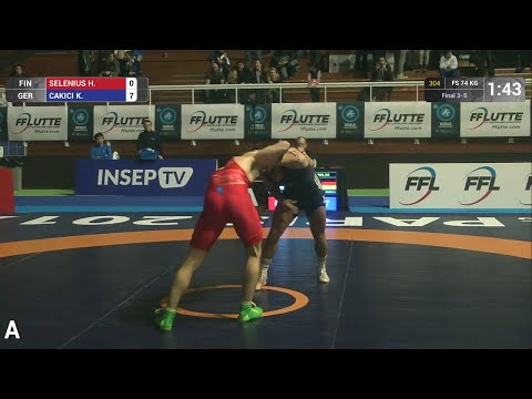 BRONZE FS - 74 kg: K. CAKICI (GER) df. H. SELENIUS (FIN), 10-9
