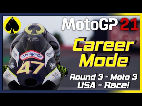 MotoGP 21 - Career Mode - Moto 3 - Round 3 - USA - Race!
