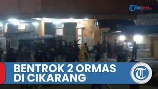 Viral Video 2 Kelompok Ormas Bentrok di Cikarang, Terjadi Aksi Saling Lempar Batu hingga Petasan