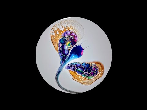 How to Paint a Dragonfly in One Simple Swipe ~ Abstract Fluid Art #tlp