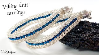 Multi row viking knit earrings tutorial