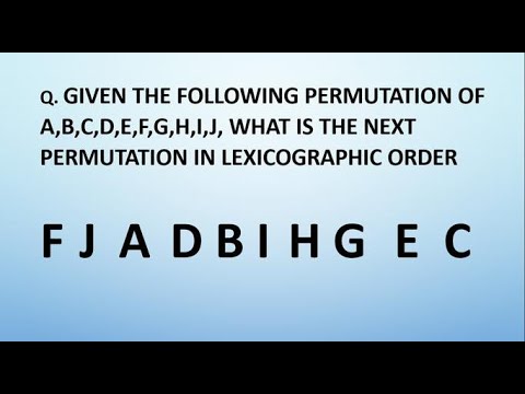 The Next Permutation Pattern in Lexicographic order