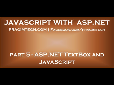 ASP NET TextBox and JavaScript