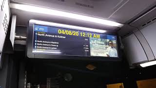 CTA 72 NORTH AVE BUS #8163 TESTING OUT NEW LCD DISPLAY