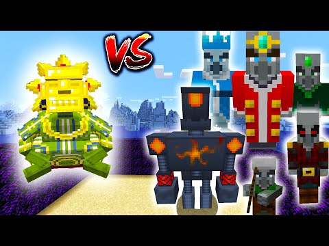 Barako The Sun Chief, Mowzies Mob VS All Illagers + | Minecraft Mobs Fight