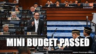 Dewan Rakyat passes mini budget without much debate