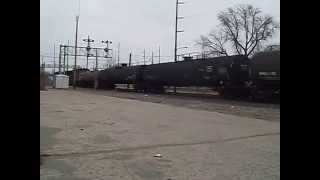 preview picture of video 'CSX W-944 Anhydrous Ammonia Train at Butler Street'