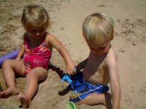 Oliver and Brenna at the beach
