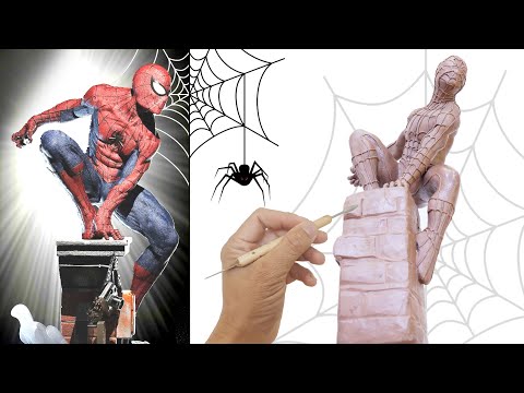 Sculpting Spider-Man Timelapse - 24K Gold Suit -p1