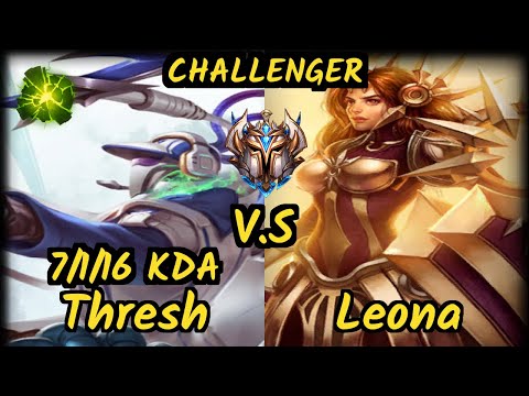 Wos (THRESH) vs LEONA - 7/1/16 KDA BOTTOM SUPPORT CHALLENGER GAMEPLAY - BR
