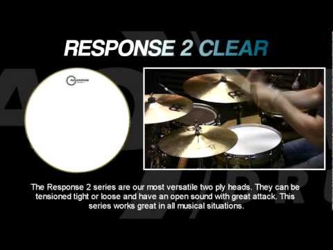Aquarian RSP2-16 16" Clear Response 2 Drum Head w/ Video Link image 2
