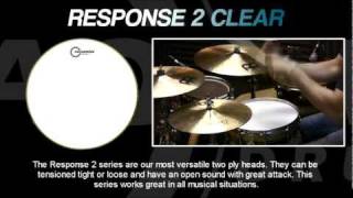 Video thumbnail for Response 2 Clear Drumheads by AquarianDrumheads